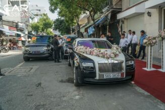 Dàn xe sang và SUV tháp tùng lễ cưới con gái doanh nhân Phạm Trần Nhật Minh