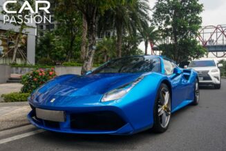 Bắt gặp Ferrari 488 Spider với lớp sơn Blu Corsa ấn tượng tại Sài Gòn