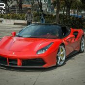 Ferrari 488 GTB lột xác với ngoại thất đỏ bắt mắt