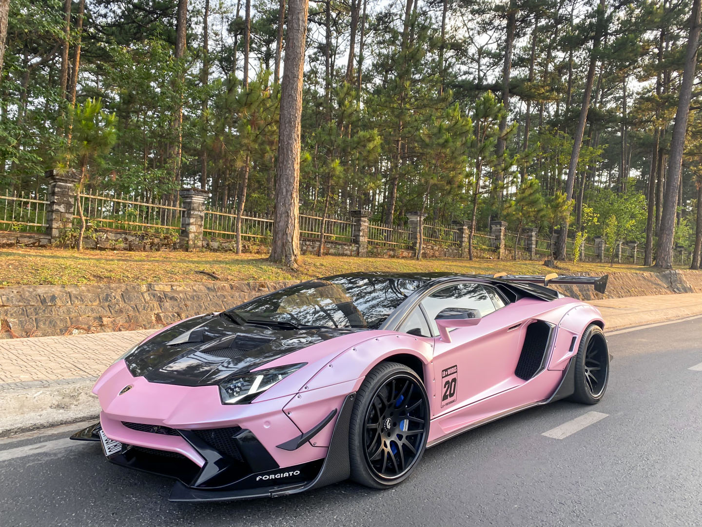 Lamborghini aventador pink