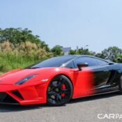 Lamborghini Gallardo LP560-4 độ bodykit Gallardo Squadra Corse thay áo đỏ-đen cá tính