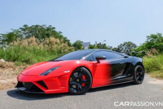 Lamborghini Gallardo LP560-4 độ bodykit Gallardo Squadra Corse thay áo đỏ-đen cá tính