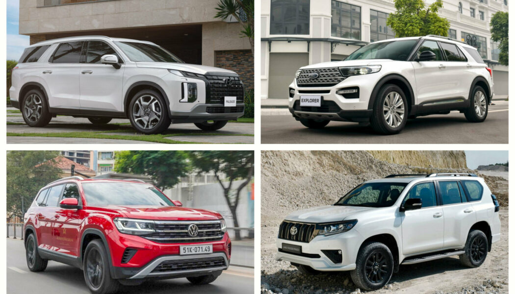 So sánh xe : Hyundai Palisade đối đầu Ford Explorer, Volkswagen Teramont, Toyota Prado tại Việt Nam