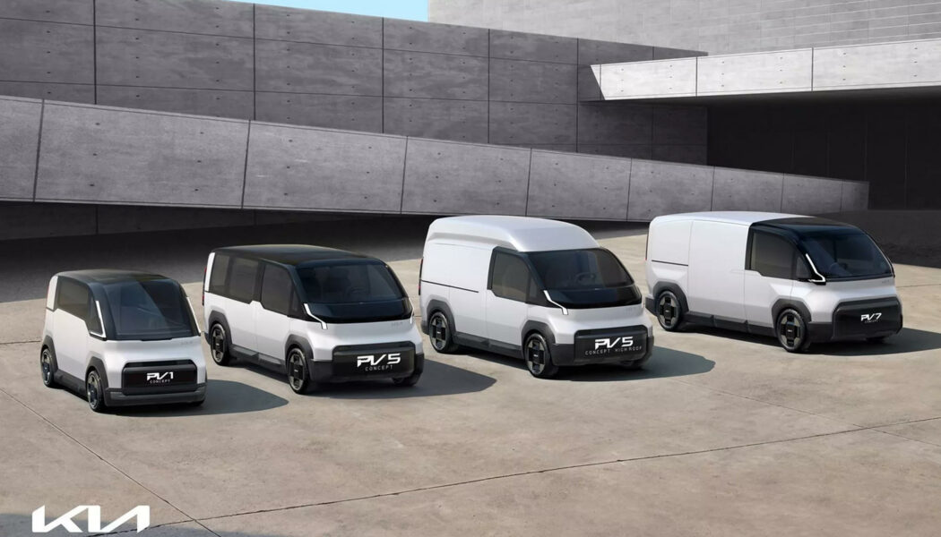 Kia giới thiệu loạt xe PV Electric Van Concept có thể hoán đổi thân hình linh hoạt