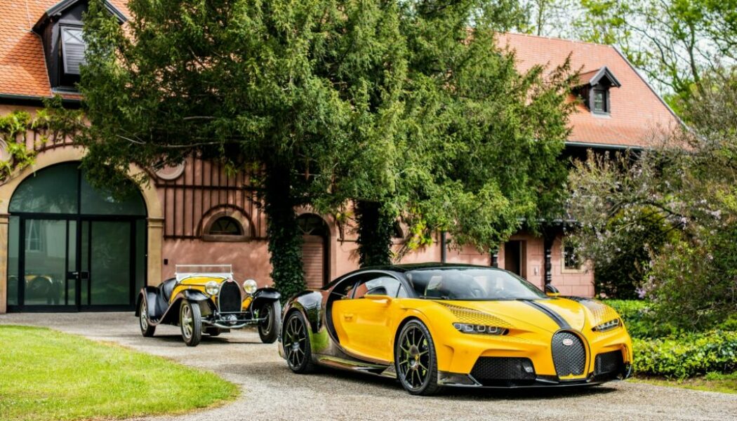 Chiêm ngưỡng Bugatti Chiron Super Sport có phối màu giống với xe cổ Type 55 Super Sport độc đáo