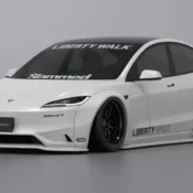 Hãng độ Liberty Walk ra mắt gói độ cho xe điện Tesla Model 3 dành cho “dân chơi đích thực”