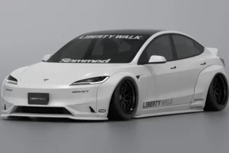 Hãng độ Liberty Walk ra mắt gói độ cho xe điện Tesla Model 3 dành cho “dân chơi đích thực”