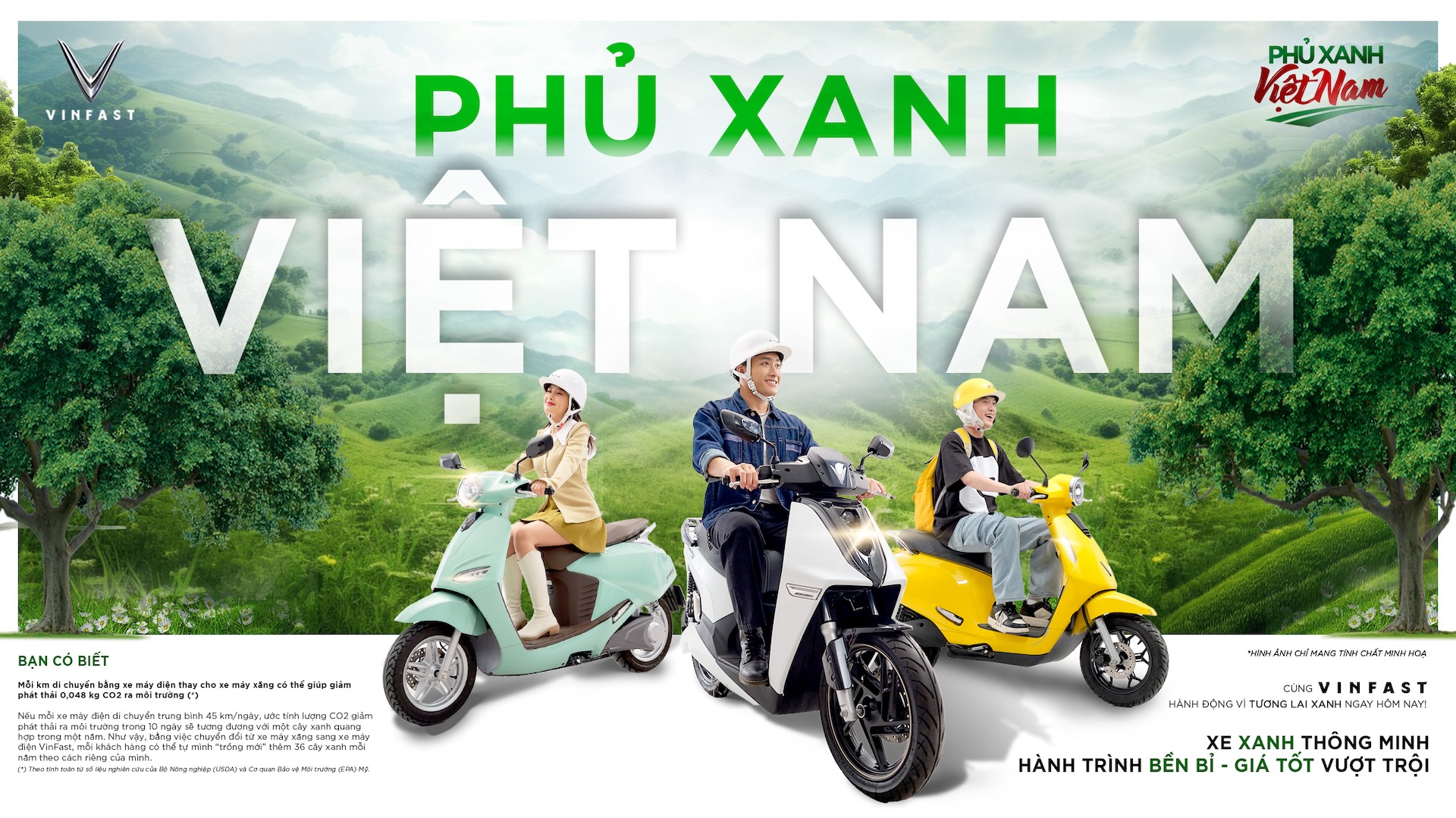 “Phủ xanh Việt Nam” – VinFast ưu đãi tới 12 triệu đồng cho khách hàng chuyển đổi sang xe máy điện