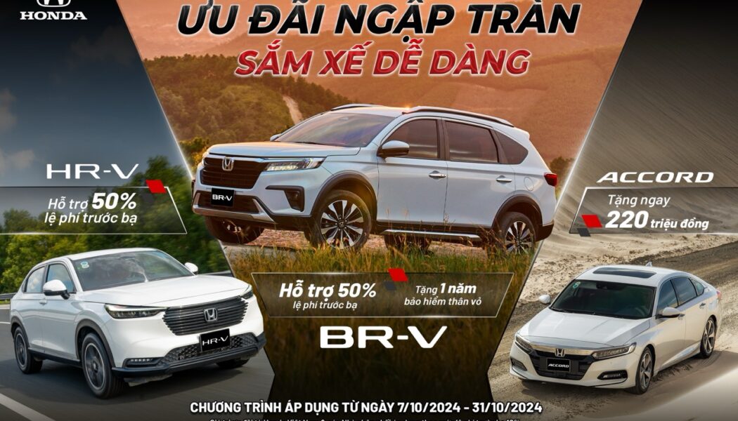 Honda Việt Nam ưu đãi lớn dành cho BR-V và HR-V, Accord trong tháng 10