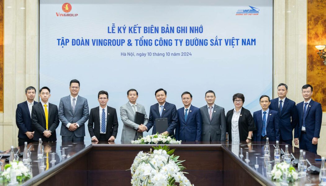 Tập đoàn Vingroup ký kết hợp tác thúc đẩy chuyển đổi xanh với Tổng Công ty Đường sắt Việt Nam