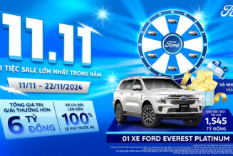 “Đại Tiệc Sale 11.11” – ưu đãi mua xe Ford Việt Nam lớn nhất trong năm 2024