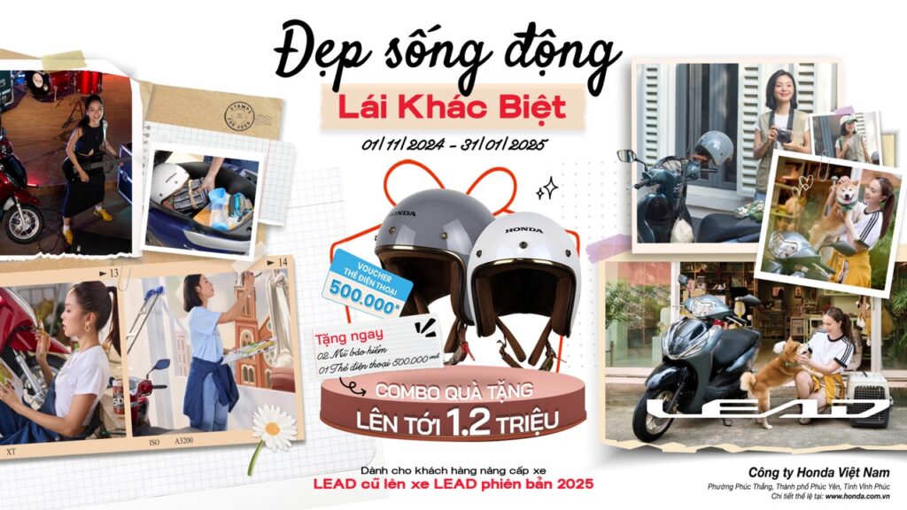 Honda Việt Nam ưu đãi khi mua các mẫu xe tay ga LEAD, Air Blade, Vario, SH trong tháng 11/2024